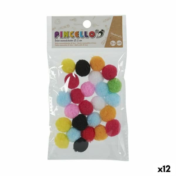 Materiale til håndarbejde Pincello Bolde Multifarvet Ø 2 cm 12 enheder