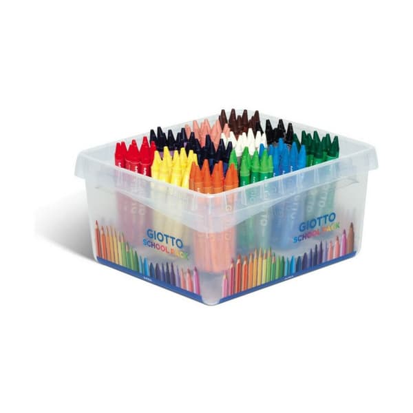 Farvevoks Giotto Schoolpack 144 enheder Kasse Multifarvet
