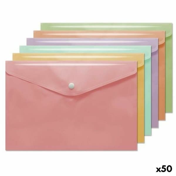 Konvolutter Bismark Dokumentmappe Kage A4 polypropylen 32,5 x 23 cm (50 enheder)