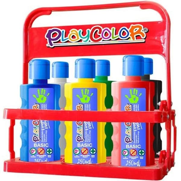 Fingermaling Playcolor 6 Dele 250 ml