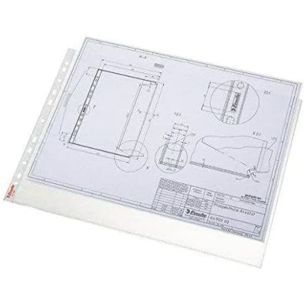 Case Esselte Landscape Pocket Vandret Gennemsigtig A3 polypropylen (10 Dele)
