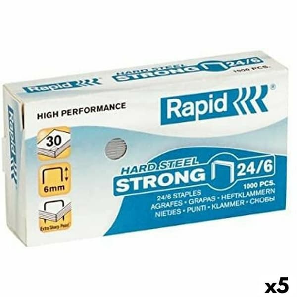 Hæfteklammer Rapid 1000 Dele 24/6 (5 enheder)