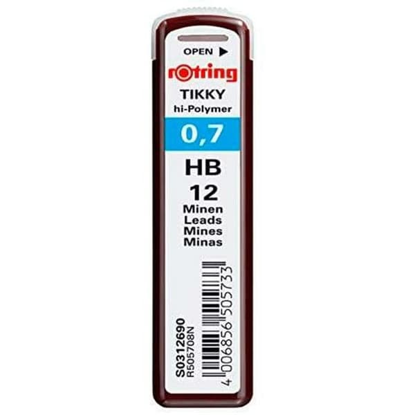 Bytte af blyant bly Rotring Polymer 0,7 mm (10 enheder)