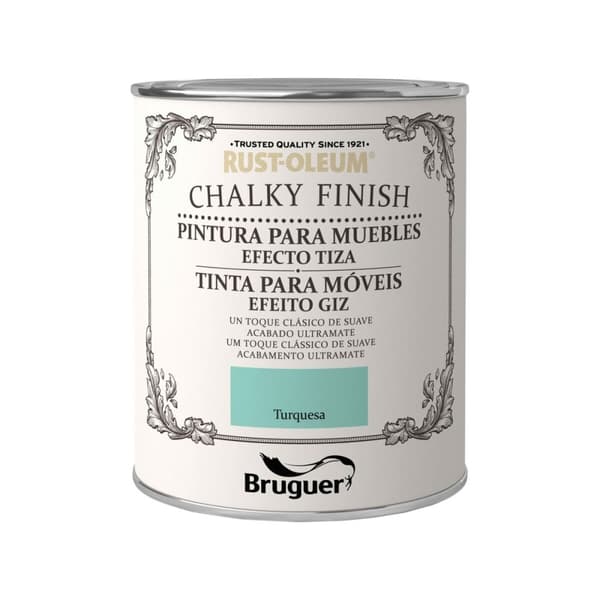 Maling Bruguer Chalky Finish Turkisblå 750 ml
