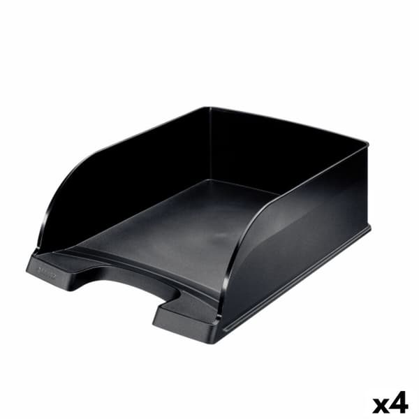 Sorteringsbakke Leitz 52330095 A4 polystyren Sort (4 enheder)