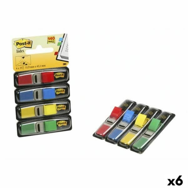 Sut med klæberige noter Post-it 683-4 Multifarvet 12 x 43,1 mm (6 enheder)