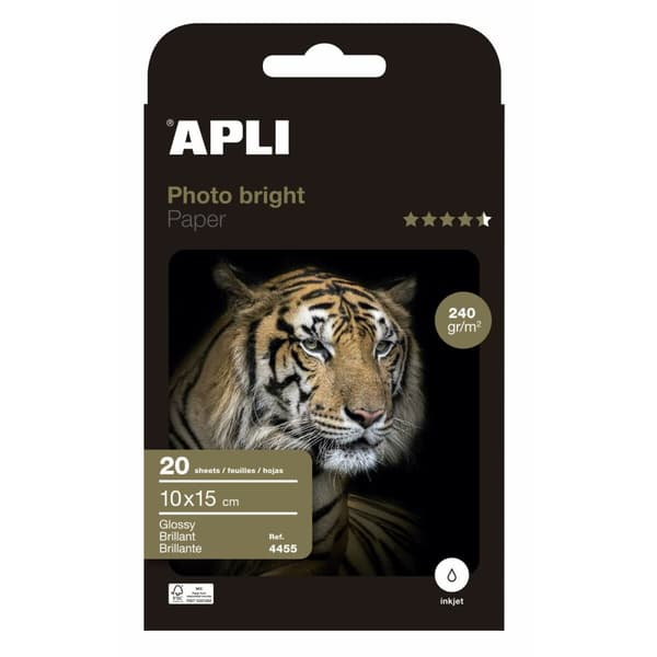 Glossy fotopapir Apli 4455 20 Ark 10 x 15 cm