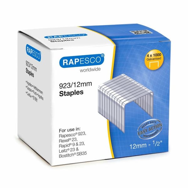 Hæfteklammer Rapesco 4000 enheder 923/12