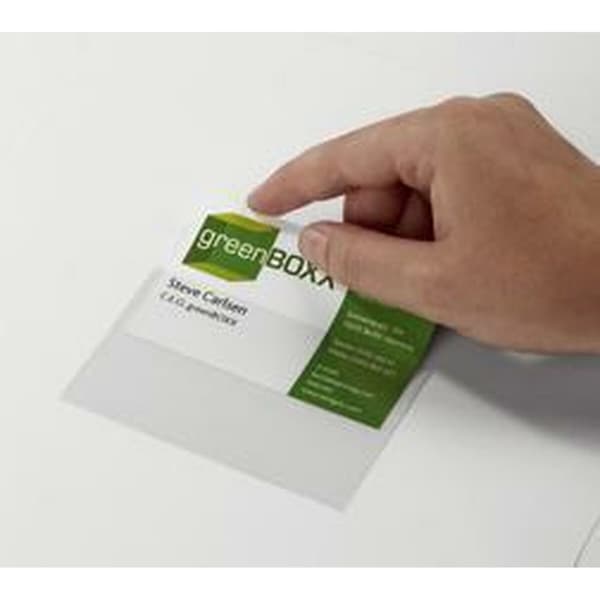 Cover til identitetskort Durable Pocketfix Gennemsigtig polystyren 100 Dele 9,4 x 6,1 cm