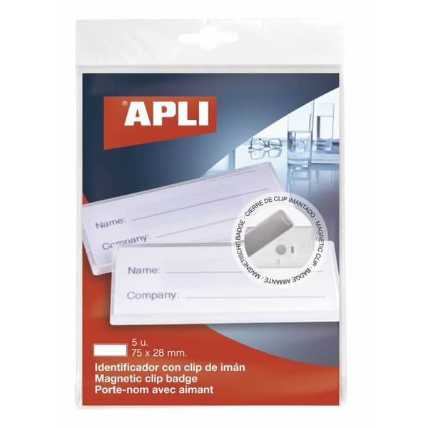 Cover til identitetskort Apli 25 Dele 7,5 x 2,8 cm (5 enheder)