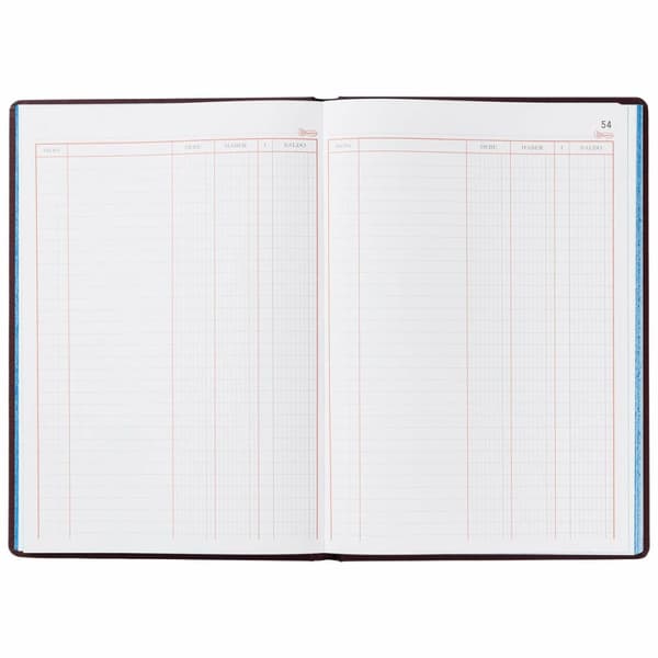 Regnskabsbog Miquelrius 4022 Brun A4 100 Ark