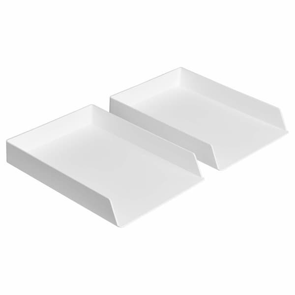 BRUGT Sorteringsbakke Amazon Basics Hvid Plastik (2 enheder) (Refurbished A+)