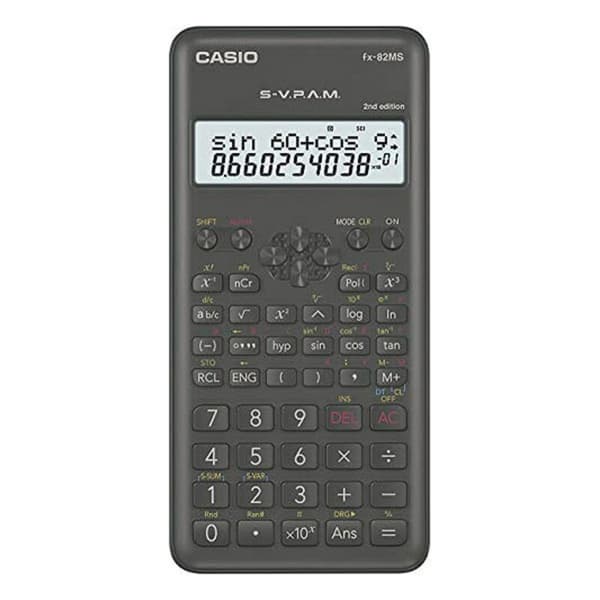 Tieteellinen laskin Casio FX-82 MS2 Musta Tumman harmaa Muovinen