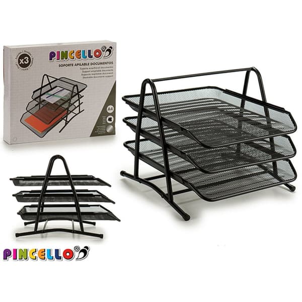 Sorteringsbakke rist Sort Metal 30 x 26 x 34,5 cm (6 enheder)