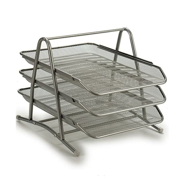 Sorteringsbakke rist Sølvfarvet Metal 30 x 26 x 34,5 cm (6 enheder)