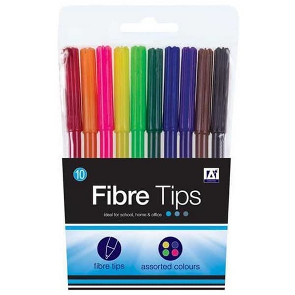 Anker Pennor med fiberspets (10-pack) Multicoloured One Size