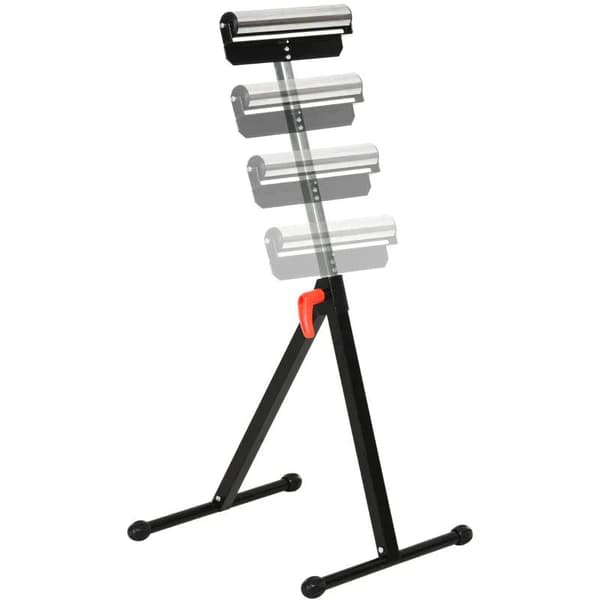Rootz Rullestativ - Rullestøtte - Justerbar Rullestativ - Hjælpestander - Støttestativ - Metal - Sort - 44 X 50 X 68-110 cm