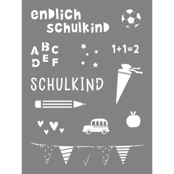 Stencil "Schulkind", 15,25x20,32cm, tab-bag 1st.