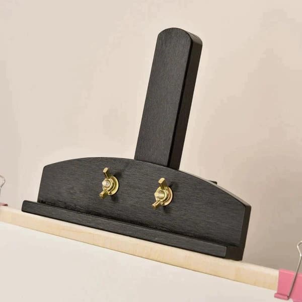 Rootz Staffeli - Staffeli Siddende Og Stående Staffeli - Foldbart Studio Staffeli - 90° Justerbar Med Holder Til Kunstmaleri - Fyrretræ - Sort - 51,5