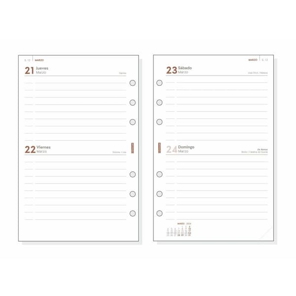 Refill til notesblok Finocam Open R597 2024 Hvid 11,7 x 18,1 cm