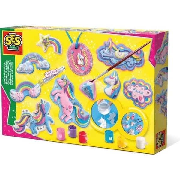 SES CREATIVE - Forma och måla Unicorns - Kreativt kit för barn över 5 år