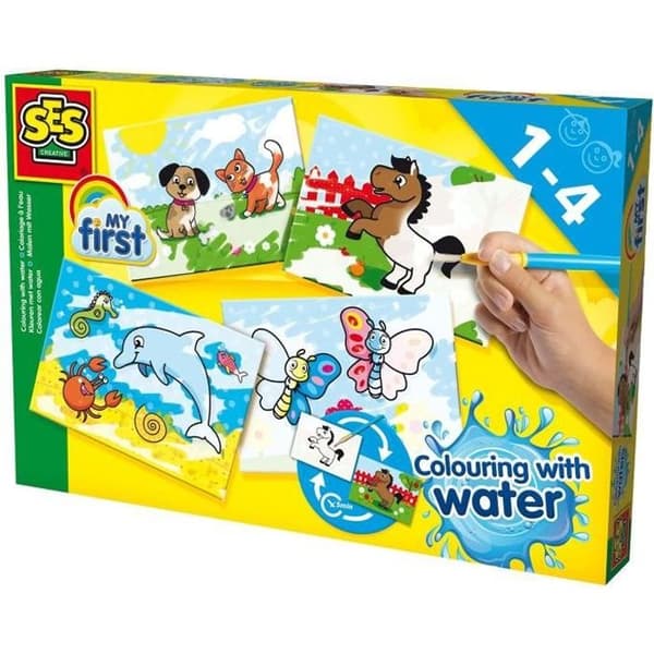 Kreativt spel - SES CREATIVE - MIN FÖRSTA - Måla utan röra - Från 1 år - Olika färger