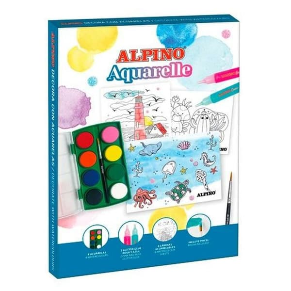 Håndværkssæt Alpino Aquarelle (6 enheder)