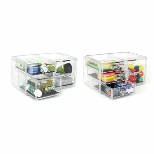 Multifunktionel organizer Confortime Plastik Gennemsigtig 23,5 x 15,3 x 10,8 cm (6 enheder)