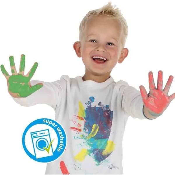Fingerfärg - SES CREATIVE - 6 färger x 110ml - Strålande palett