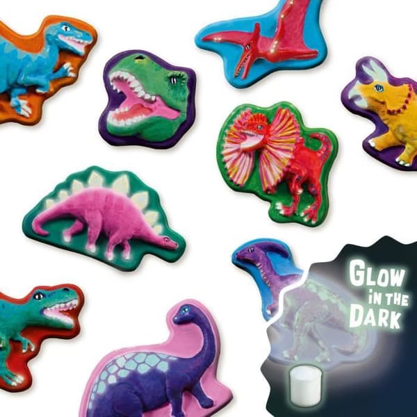 Moulage och målning - SES CREATIVE - Fantasidinosaurier - Fosforescerande dinosaurier
