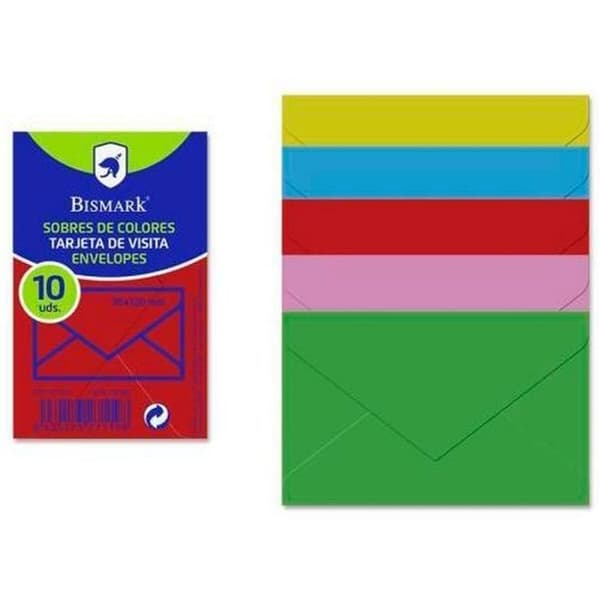 Konvolutter Bismark Papir Multifarvet 7,6 x 12 cm (20 enheder)