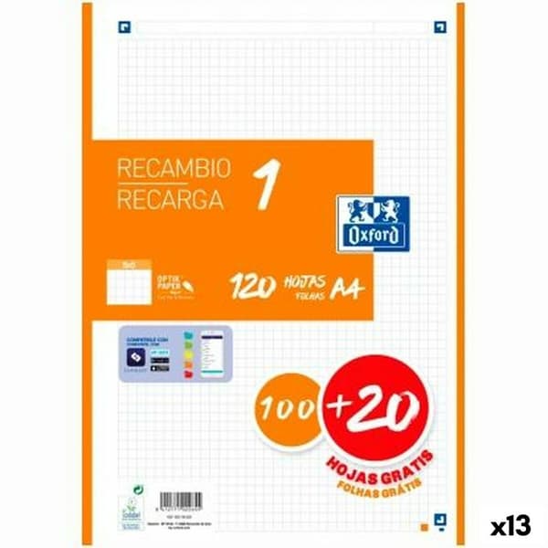 Gitterark Oxford Classic Orange A4 120 Ark Udskifter (13 enheder)