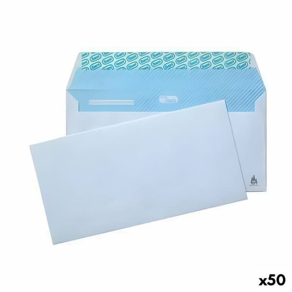 Konvolutter Sam OPEN-176 Hvid 12 x 17,6 cm 10 Dele (50 enheder)