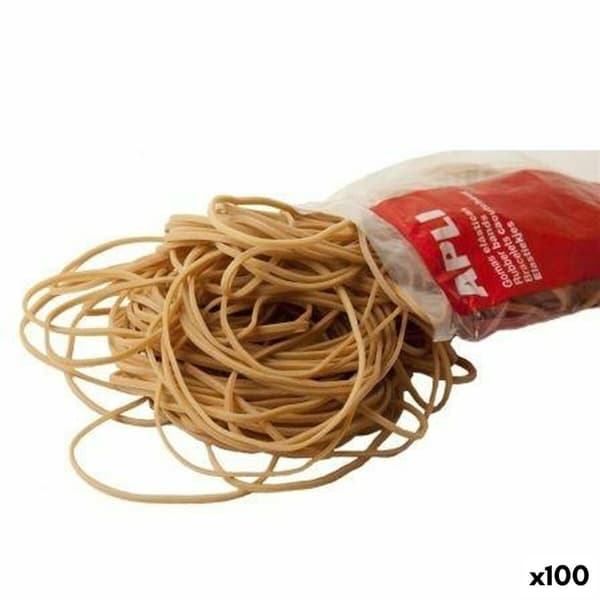 Elastiset nauhat Apli Ruskea Ø 8 cm (100 osaa)