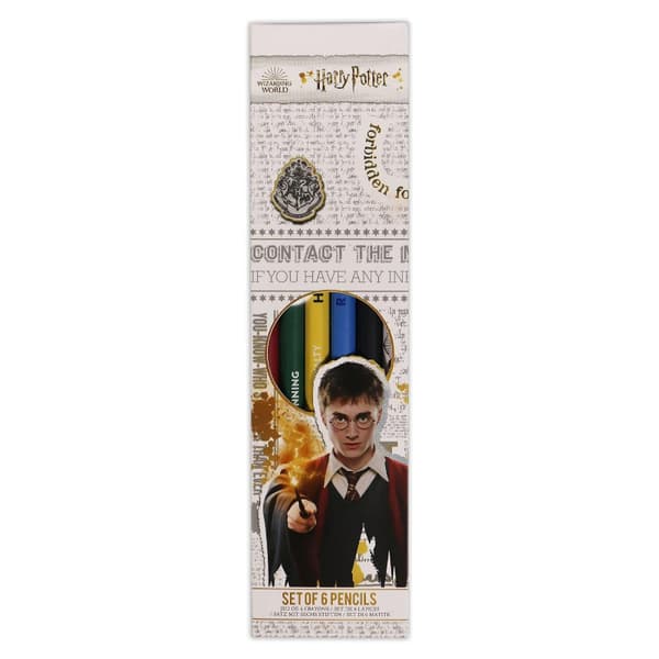 Harry Potter - Sæt med blyanter i en House Pride æske, 6 stk.