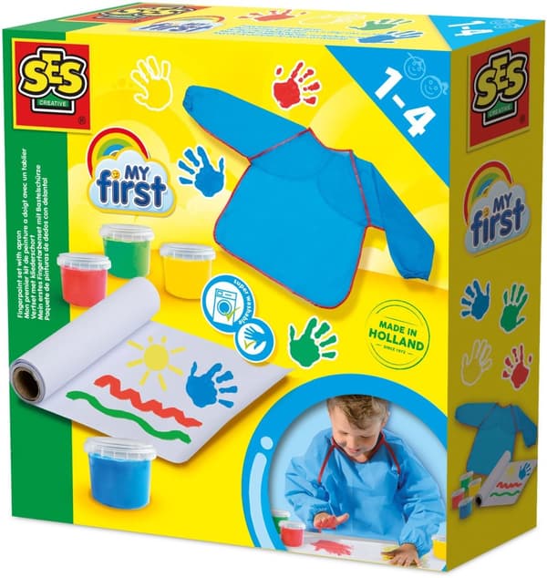 Mitt första - Mitt första fingermålarsats med förkläde - SES CREATIVE