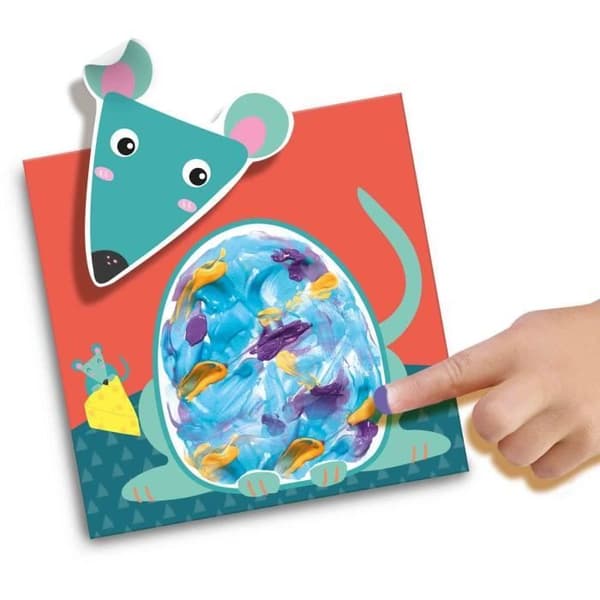 Min första - Fingermålning - Djur - SES CREATIVE - Måla 8 kort av glada djur.