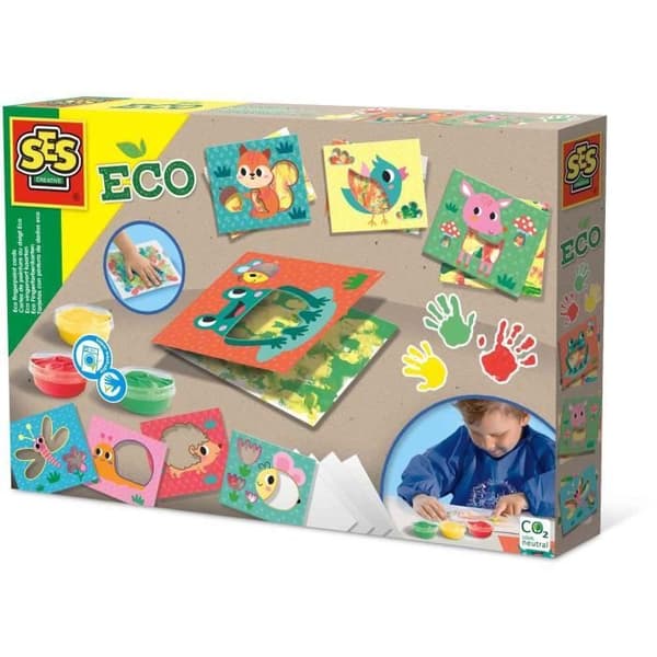 Eco Finger Painting Cards - SES CREATIVE - Uttryck dig med fingermålning och pappersark.