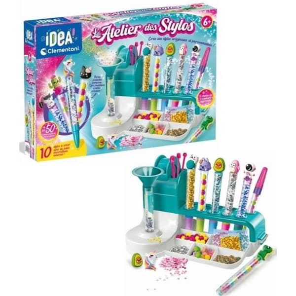 Clementoni - Atelier des Stylos - Skapar och anpassar 10 pennor - Tillverkad i Italien