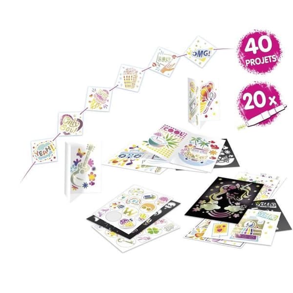 Blopens - Maxi Color Pop - Konstnärliga aktiviteter - Raderbara och metalliska - Från 5 år - Lansay