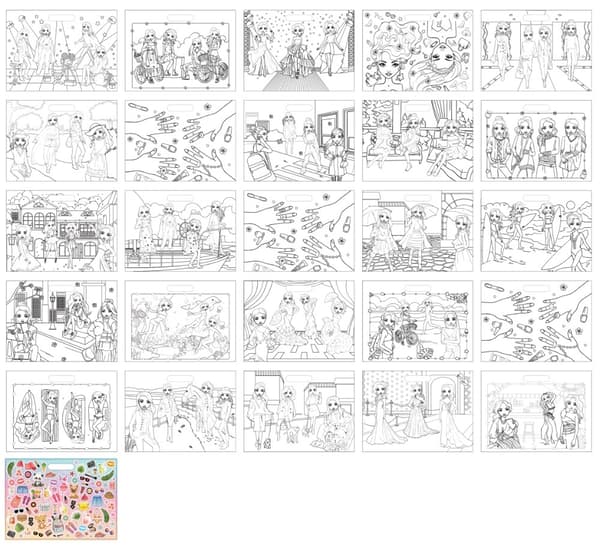 Sense Colouring Book med Stickers