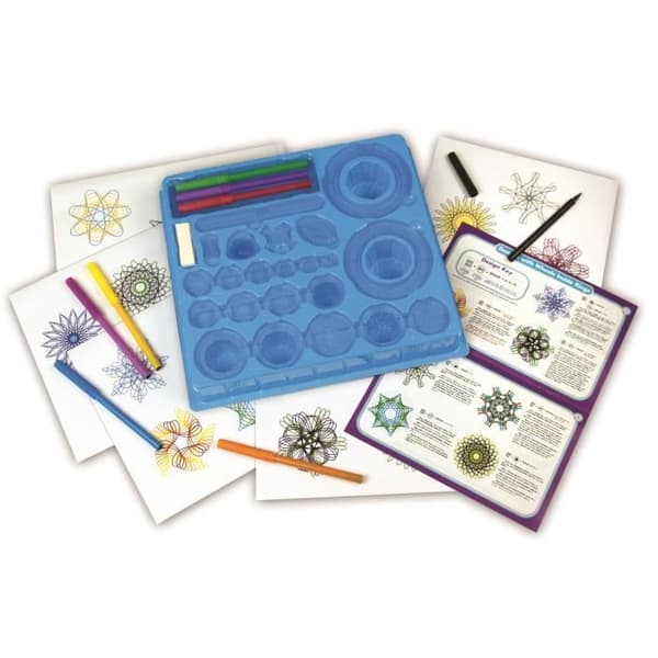 Ritningsspel - Spirograph - Karaktärsdesigner - 30 delar - Konst och Matematik - För barn från 3 år