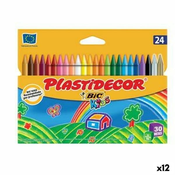 Väriliidut Plastidecor Monivärinen (12 osaa)