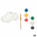 Pikkukuva 1 / 2: Itse maalattava säästölipas Pincello BS2124 Valkoinen 14,5 x 7,2 x 9,4 cm Auto (12 osaa)