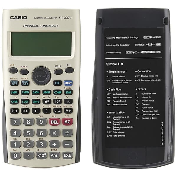Videnskabelig Cal Casio FC-100V Sort Grå