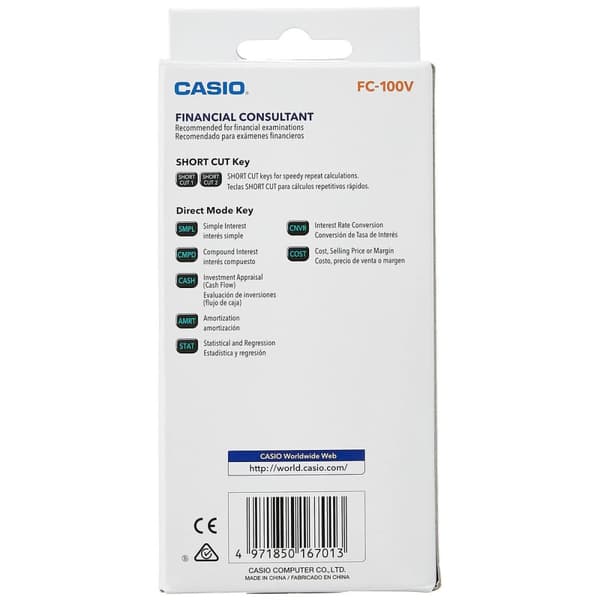 Videnskabelig Cal Casio FC-100V Sort Grå