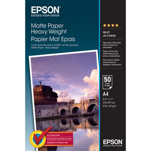 Matta valokuvapaperi Epson 2357105 A4 50 Levyt (1 osaa)