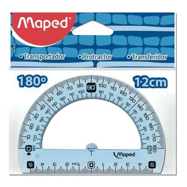 Puoliympyrä Maped Geometric 180º Setti Muovinen (12 osaa)
