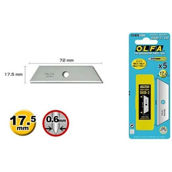 Veitsen terä Olfa 17,5 mm (5 Kappaletta) (6 osaa)