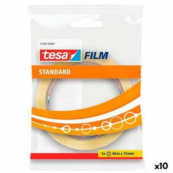 Självhäftande band TESA Standard 66 m 15 mm Transparent (10 antal)